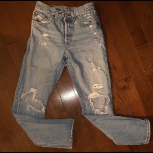 Levi’s high rise 501s